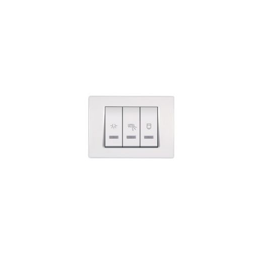 Slika MODE Sklopka za kupatilo sa indikacijom 1x10+2x16A/250V - horiz. Bela - 66911.00