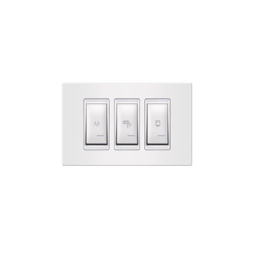 Slika EXPERIENCE Set sklopki za kupatilo 3x16AX/250V sa indikacijom. Univerzalni EXP, beli - 72310.00