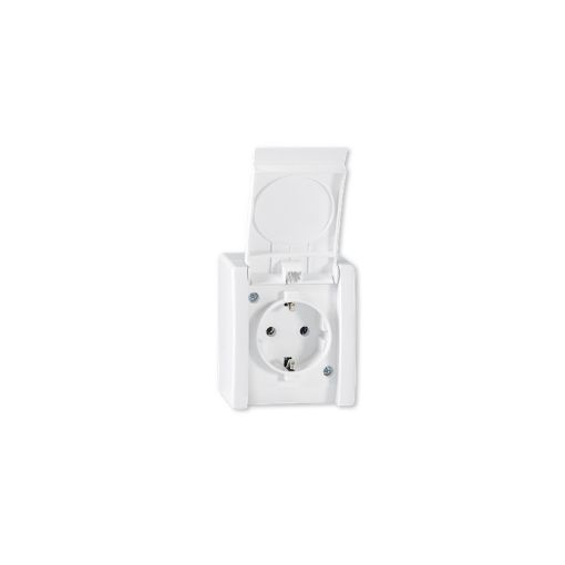 Slika POWER Prikljucnica Dvopolna (za na zid) sa porc. jezgrom IP44, bela - 241.00