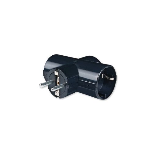 Slika T Razvodnik sa 3 prikljucnice 16A/250V crni - 320.13