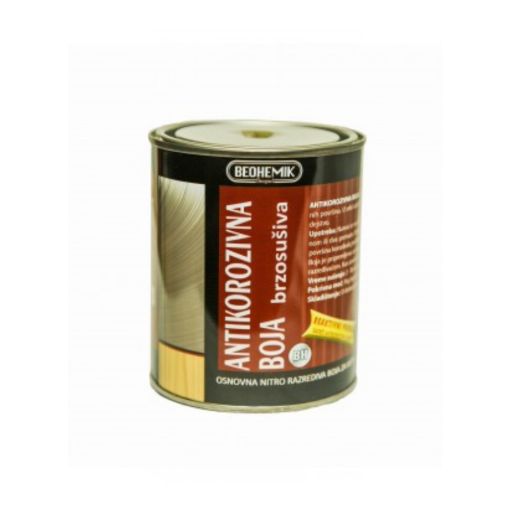 Slika ANTIKOROZIVNA BOJA - brzosušiva - siva  0.25 kg