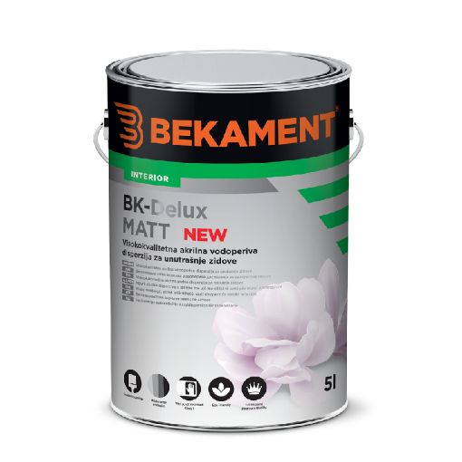 Slika BK - Delux MATT  5 lit - beli