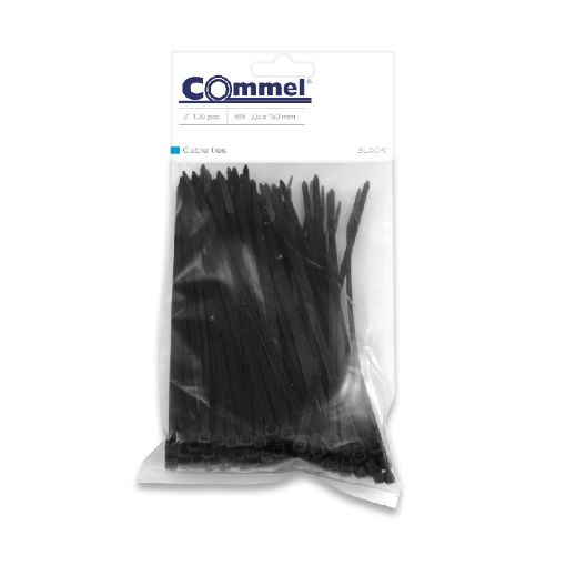 Slika Vezica Commel 3.5 x 150 - Crna (100) / 365-112