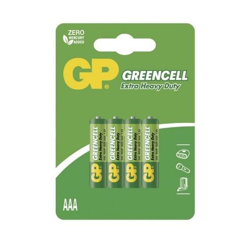 Slika GreenCell - Cink Karbon baterija AAA / 1.5 V (24G-U4/R03) - blister 4 kom