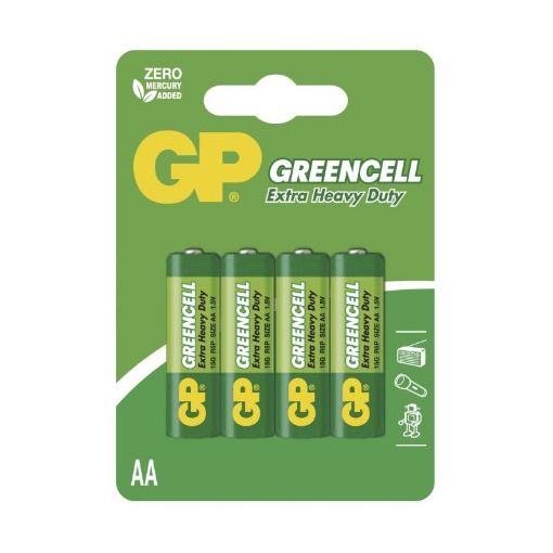Slika GreenCell - Cink Karbon baterija AA / 1.5 V (15G-U4/R6) - blister 4 kom
