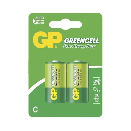 Slika GreenCell - Cink Karbon baterija C / 1.5 V (14G-U2/R14) - blister 2 kom