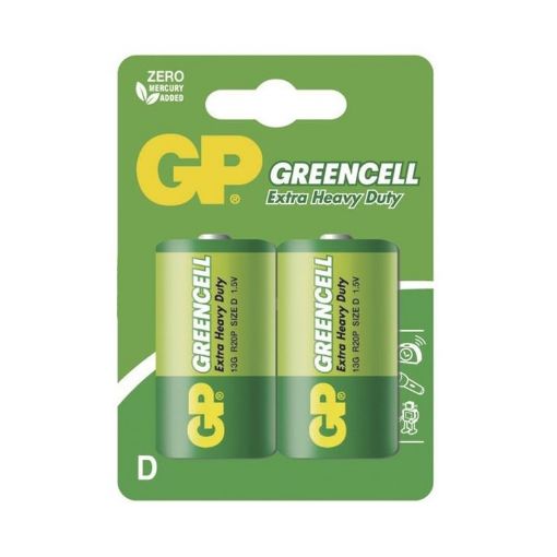 Slika GreenCell - Cink Karbon baterija D / 1.5 V (13G-U2/R20) - blister 2 kom