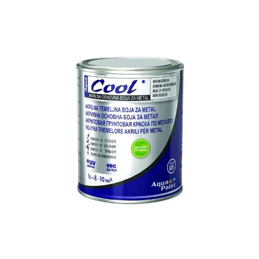 Slika COOL AKRILNA Osnovna boja za metal 0,65 lit - siva