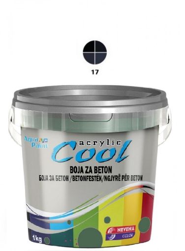 Slika COOL Akrilna BOJA ZA BETON 1 kg - crna 17