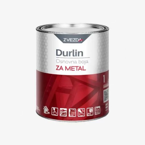 Slika DURLIN Osnovna boja za metal - siva  0.75 lit