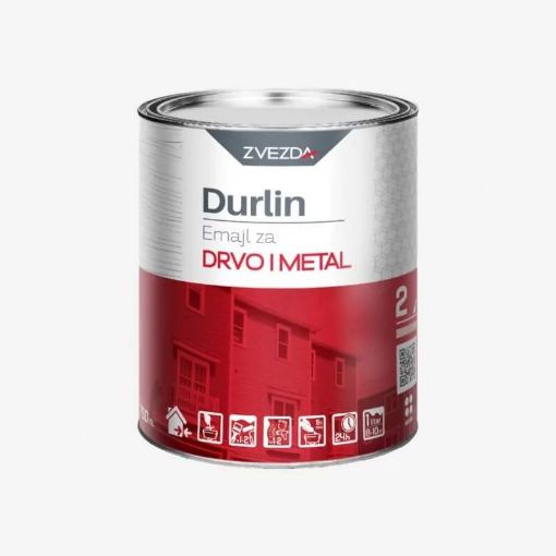 Slika DURLIN Emajl za drvo I metal - sivi RAL 7040  0.75 lit