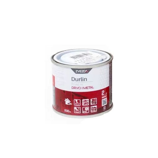 Slika DURLIN Vatrostalna boja bronza 500 °C - srebrna  0.2 lit