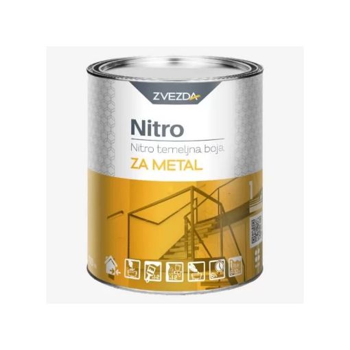 Slika ZVEZDA Nitro temeljna boja za metal - oksidno crvena  0.75 lit