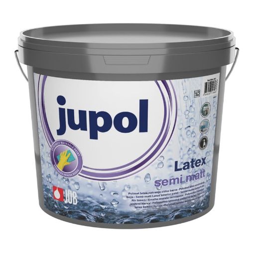 Slika JUPOL Latex SEMI MATT - BELI - 15 lit