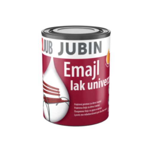 Slika JUBIN Emajl lak univerzal - 0,7 lit - Beli 01
