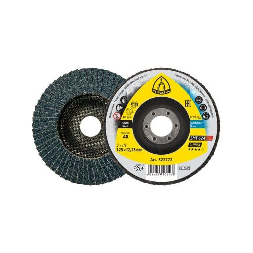 Slika SMT 624 lepezasti brusni disk 125x22,23 mm  P 40 - 322772