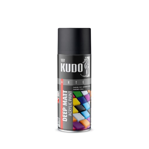 Slika KUDO AKRILNA BOJA MAT 400 ml - ral 9005 crna
