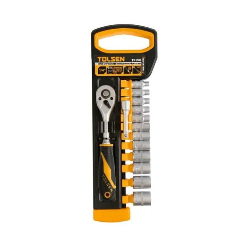 Slika SET NASADNIH KLJUČEVA SA RUČICOM 1/4" 14-DELNI (M2-M8)
