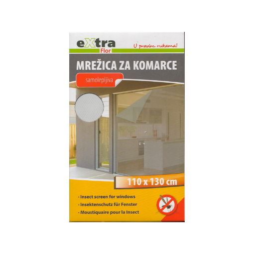 Slika Mrežica za komarce samolepljiva BELA - 110 cm x 130 cm - FMSBE1113