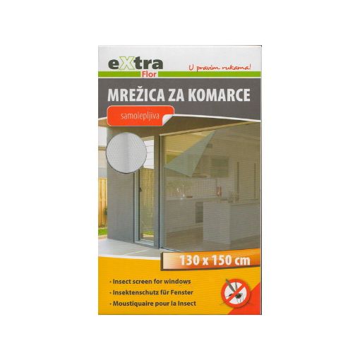 Slika Mrežica za komarce samolepljiva BELA - 130 cm x 150 cm - FMSBE1315