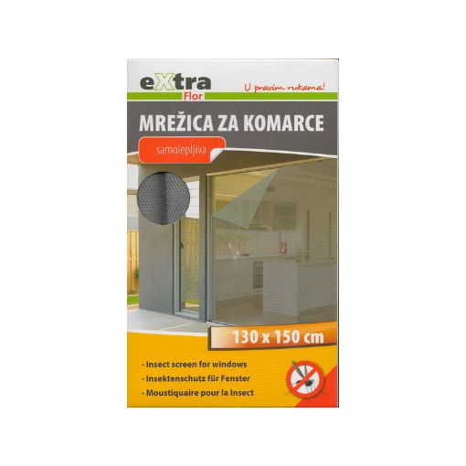 Slika Mrežica za komarce samolepljiva SIVA - 130 cm x 150 cm - FMSSI1315