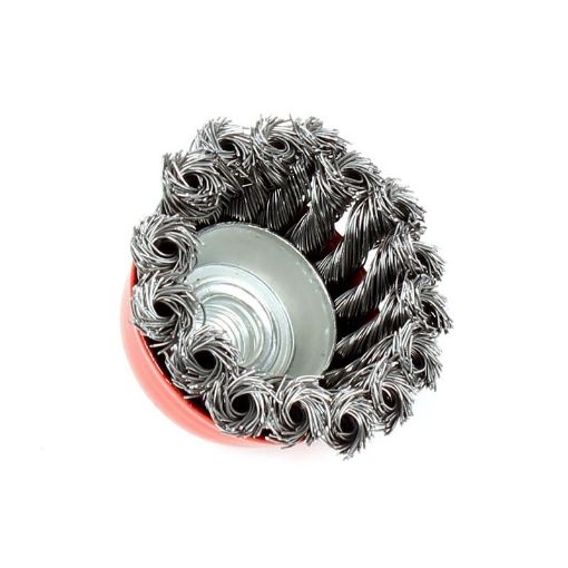 Slika BB Rotaciona celicna cetka od upletene zice 65 mm sa navojem M14 - BPC232065